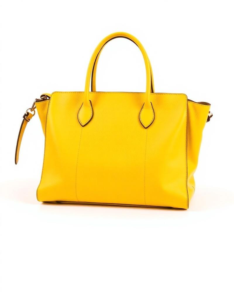 Bolsa amarilla piel italiana
